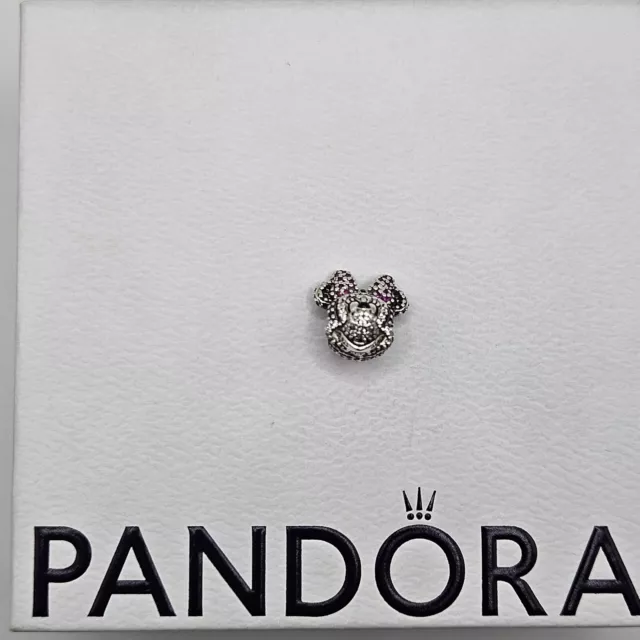 Genuine Pandora Disney Pave Sparkling Minnie Mouse Head Charm ALE 925 #791796NCK