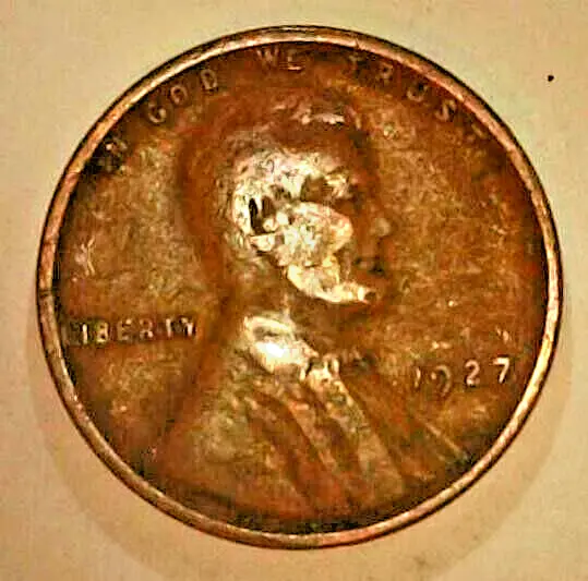 1927 P (1c) Lincoln Wheat Penny Copper 1 Cent US Coin Circulated  Added Bonus!