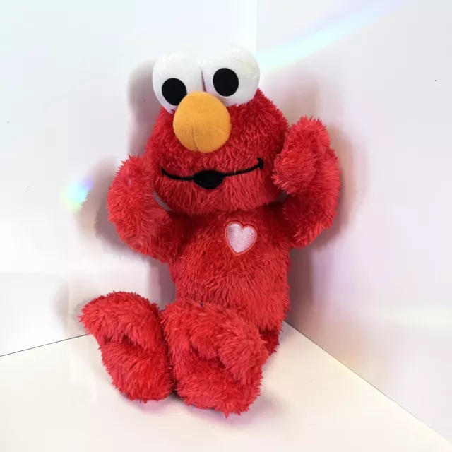 2010 Sesame Street Talking Sweet Kisses Elmo Stuffed Plush Toy Hasbro 12" Video