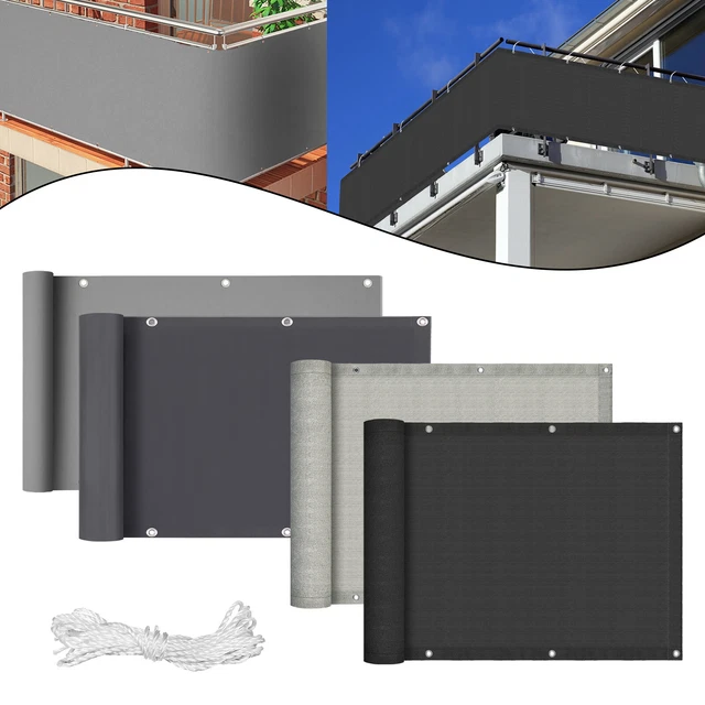 VidaXL Balkon Sichtschutz 120x500cm Blau - HDPE Bespannung Für Terrasse Als Wind- Und Sonnenschutz