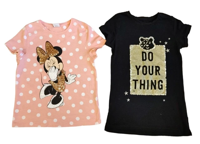Pacchetto T-shirt a maniche corte bambina 7-8 anni top vestiti per bambini 4
