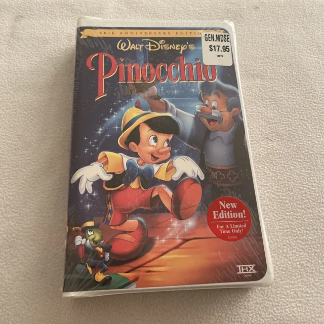 Pinocchio (VHS, 1999, Clam Shell Gold Collection) Walt Disney’s Classic 18679