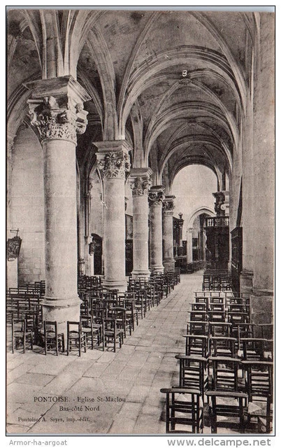95 PONTOISE - bas cote nord de l'eglise de saint maclou