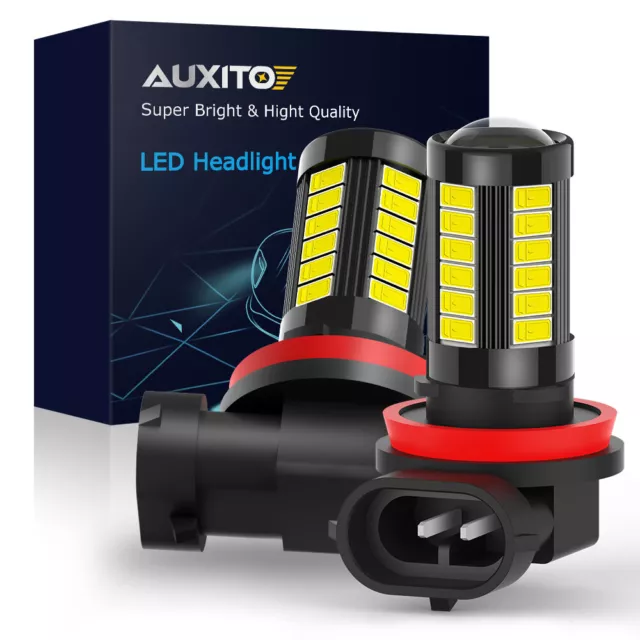 AUXITO LED Fog Driving Light H11 H16 H8 6000K Super Bright Bulbs 5630SMD 2000LM