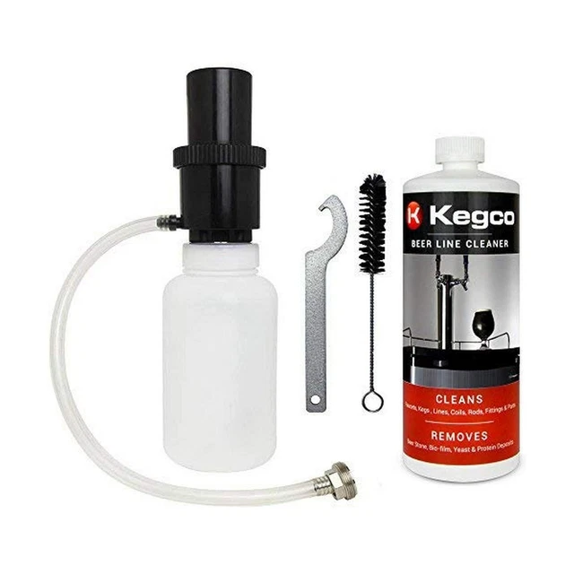 Kegco Beer Line Cleaning Kit, 1 Qt. Bottle w/ 32 oz. Cleaner