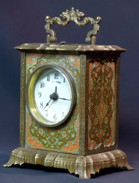 AA2 1900 MUCHA superbe pendule pendulette Art nouveau 17cm1.7kg clock réveil ++