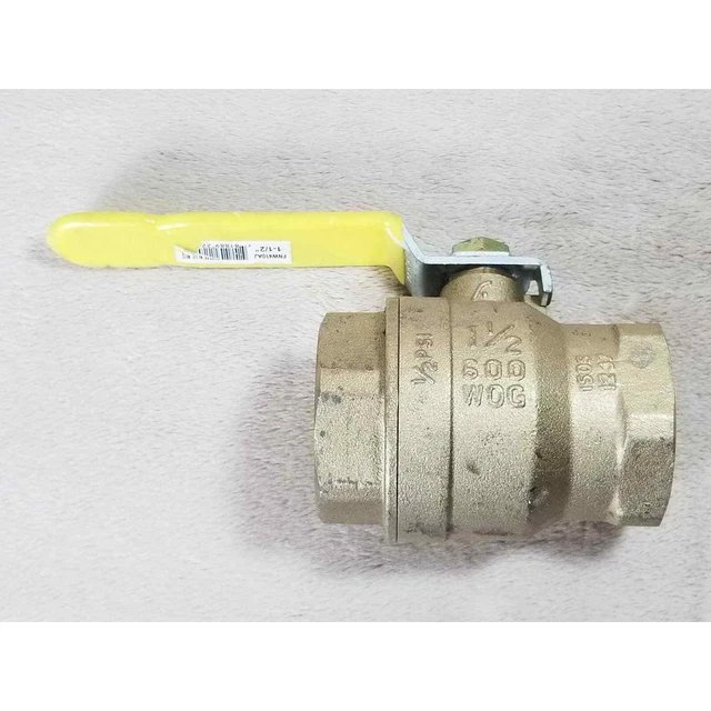 FNW Ball Valve 1 1/2  Threaded Brass 600 WOG FNW410AJ BRS125G NEW