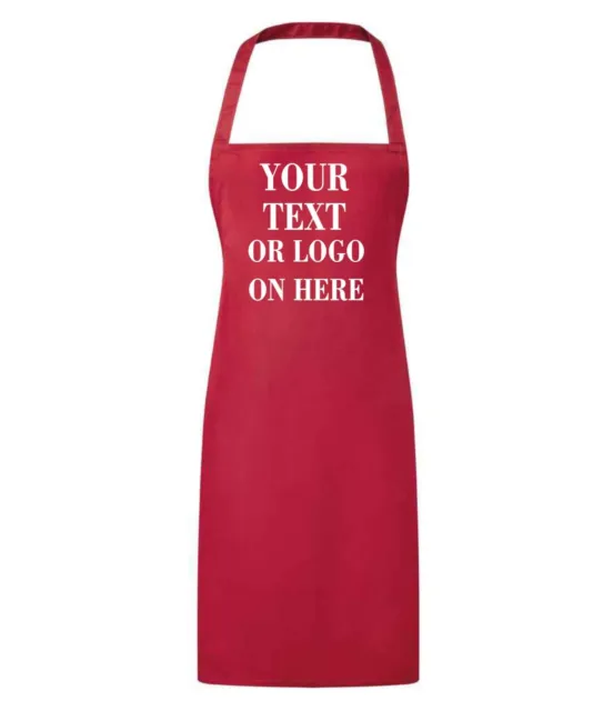 Personalised Custom printed apron Baking chef cooking Logo Text