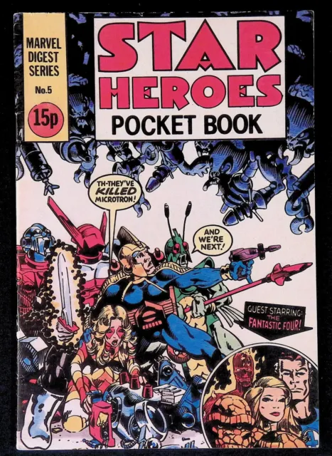 Marvel Digest Series Star Heroes Pocket Book 5 UK Pence Variant Fantastic Four