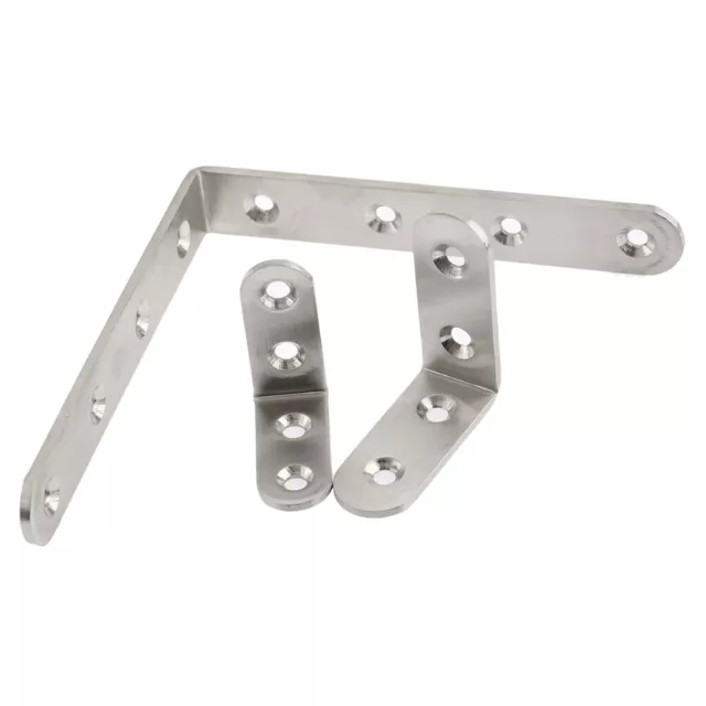 Stainless Steel 90° Right Angle Bracket Corner Brace Joint Shelf Support L Shape 2