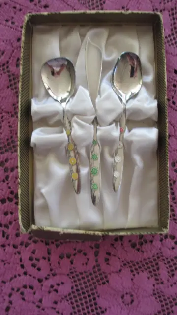 Vintage Paramount Luke Silver Plated Sugar &Jam Spoons & Butter Knife set ,boxed