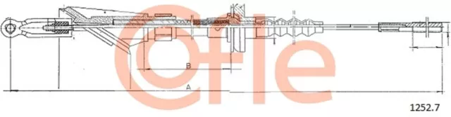 COFLE Kupplungsseil Kupplungszug 1252.7 für FIAT UNO Turbo