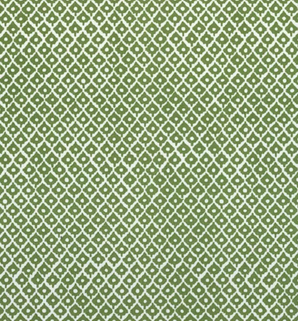 Anna French Small Scale Print Fabric- Petit Arbre / Green On White AF9629 BTY