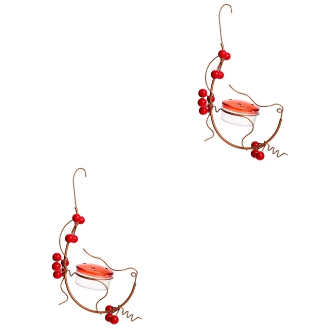 2 Pieces Outdoor Bird Feeder Hummingbird Feeder Squirrel Feeders Leakproof