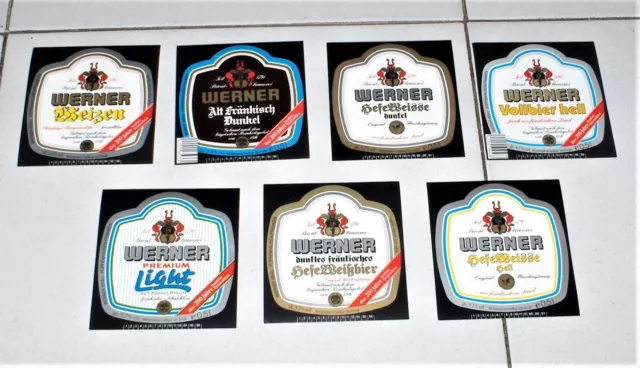7 Etichette Birra WERNER bier beer label PERFETTE etichetta Germania