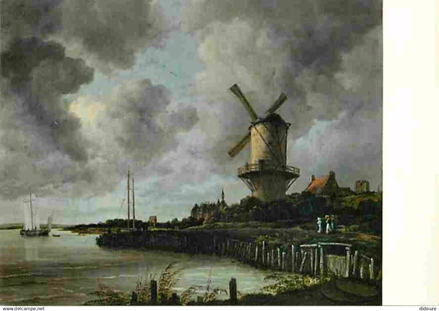 Boîte Métal Ancienne – Moulin De Wijk Près De Duurstede – Paysage Hiver – 1L – Avec Couvercle