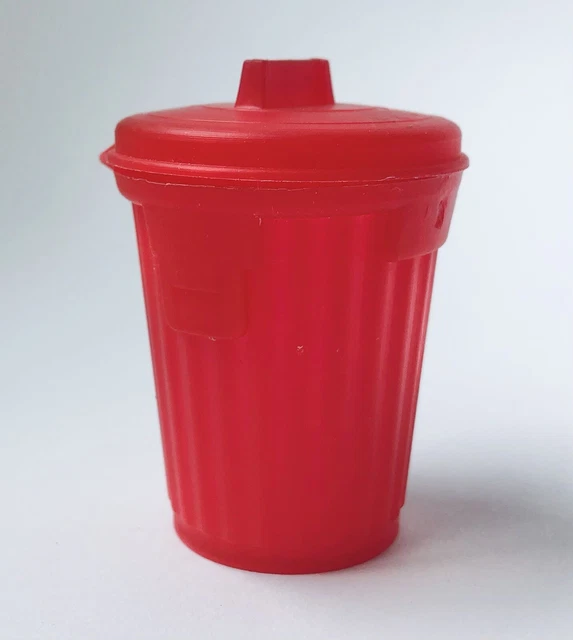 Vintage 1979 Topps RED GARBAGE CANDY Trash Can Container SERIES TWO 1.75” gum