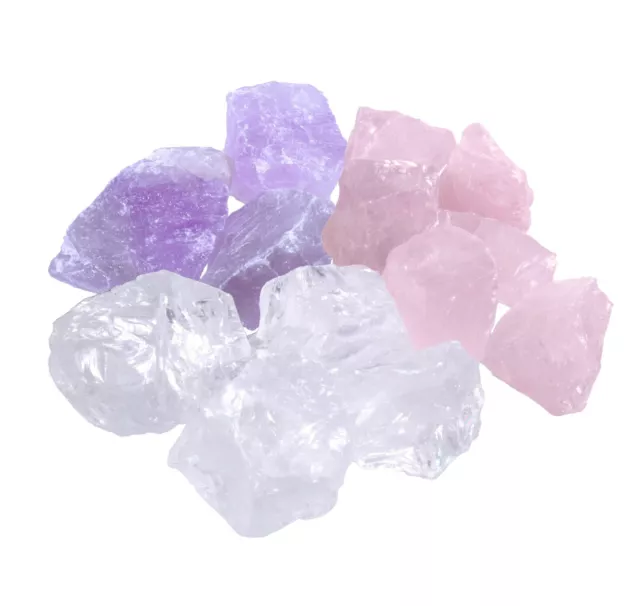 Wassersteine Premium Grundmischung | Amethyst + Rosenquarz + Bergkristall 300 gr