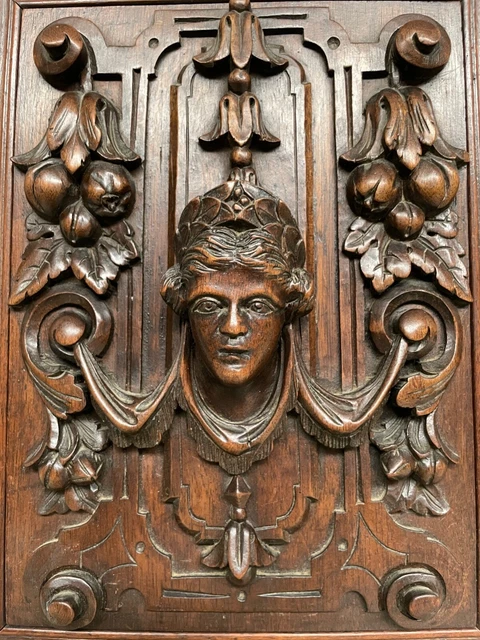 Stunning French Walnut Neo Renaissance Carved panel in wood