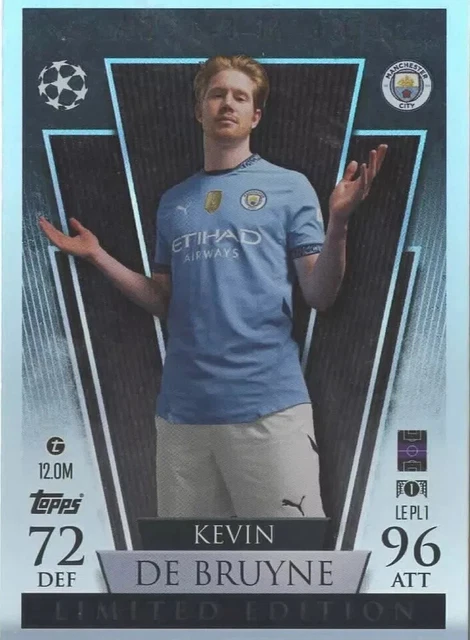 TOPPS UCC GOLD 2024/25 Kevin De Bruyne Elite Card Manchester City £17