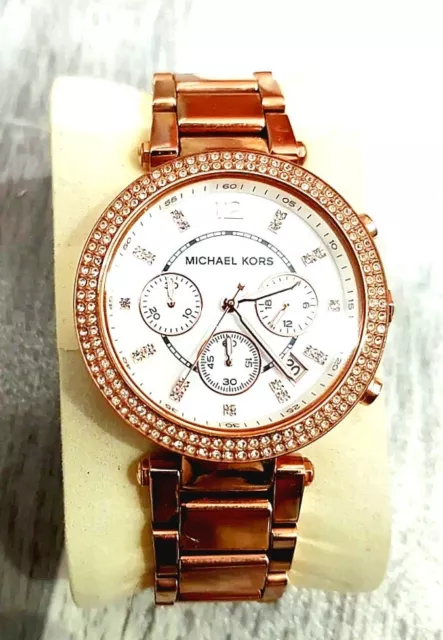 Michael Kors Ladies Parker Rose Gold Chronograph MK 5491