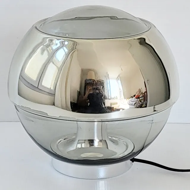 Vintage Space Age 1960 Peill & Putzler Glass & Mirror Glass Table Lamp