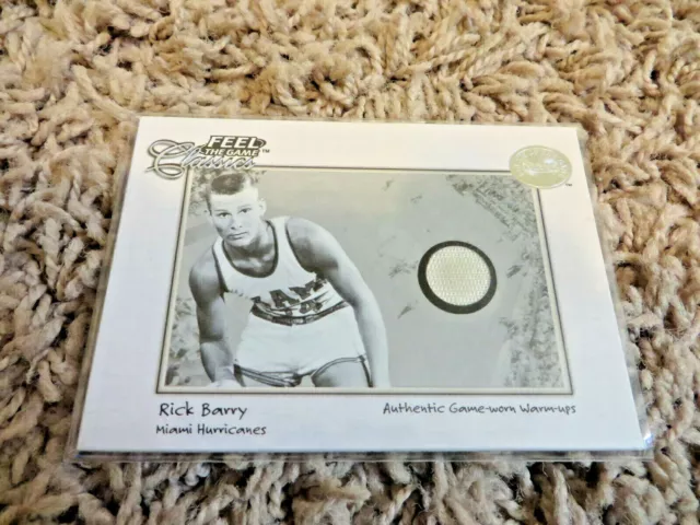 2001 Fleer Greats OF the Game Classics RICK BARRY Game Worn Jersey LEGENDS