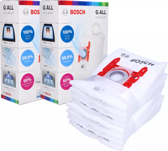 BOSCH PAQUETE de 8 bolsas de aspiradora BBZ41FGALL Tipo G TODAS