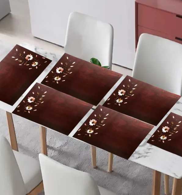 Ensemble de 6 sets de table imprimés en PVC pour table à manger,...