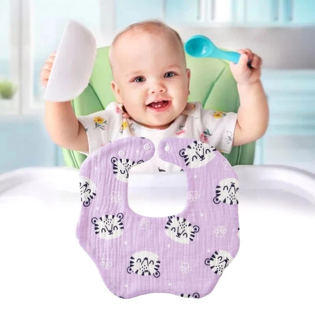 SZJIAHTM 4 Pack Of Newborn Toddler Soft Cotton Teething Bib Feeding Bib