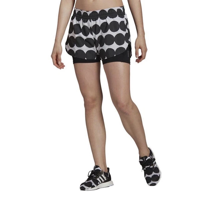 Pantaloncini da palestra Adidas X Marimekko donna donna donna ragazza supernova rosso small s