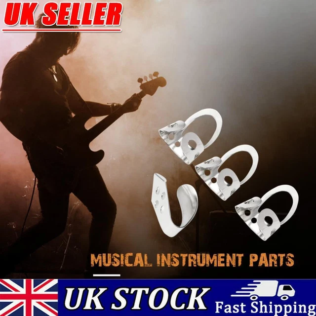Adjustable 3 Finger Picks+1 Thumb Pick Acoustic Guitar Banjo Pick (Silver)