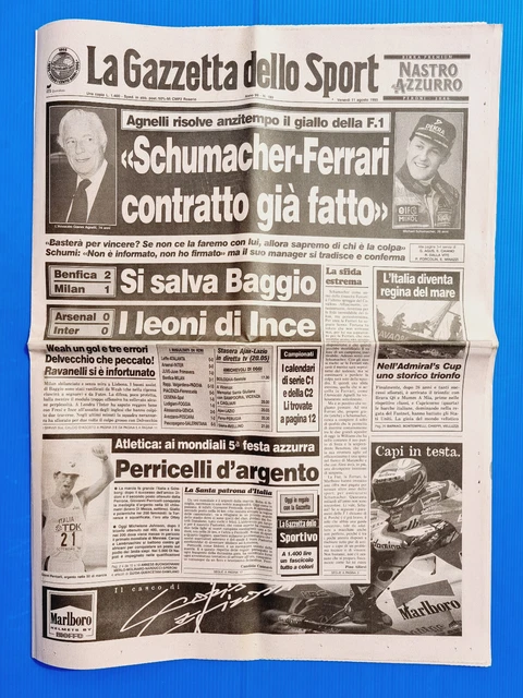 20020722 - LA GAZZETTA DELLO SPORT - 22/07/2002 - LEGGENDA SCHUMACHER - RISTAMPA