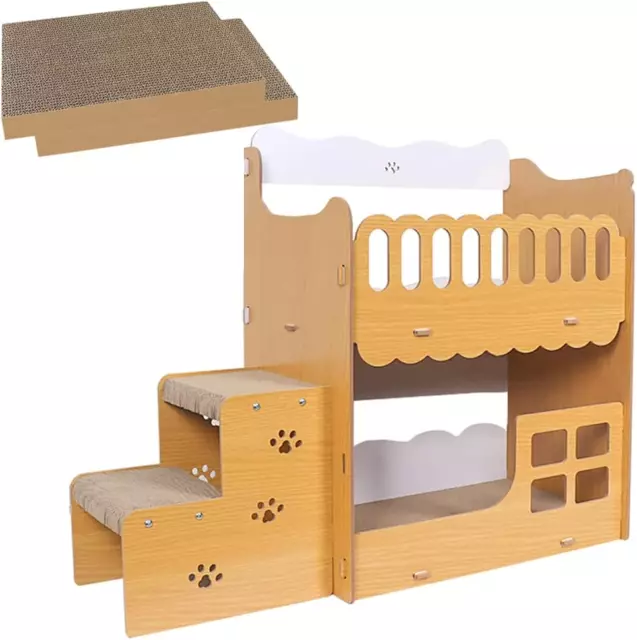 Cardboard Cat Scratcher House,Indoor Cat Beds Furniture,Cat Lounge for Kittens w