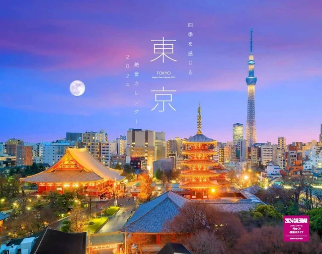 TOKYO'S SPECTACULAR VIEW calendar 2024 (monthly calendar/wall hanging