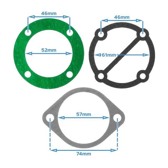 AIR COMPRESSOR CYLINDER Head Replacement Gasket Kit Valve Plate Sealing
