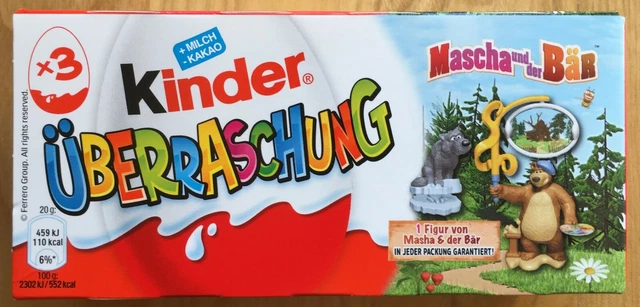 2019 ORIGINAL PACKED Box With Kinder Surprise Eggs Masha The