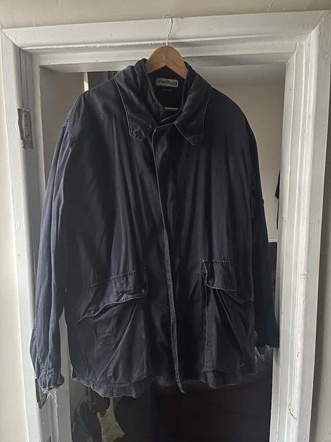 STONE ISLAND RASO Gommato Men's Jacket XXL in Navy With Dutch Rope