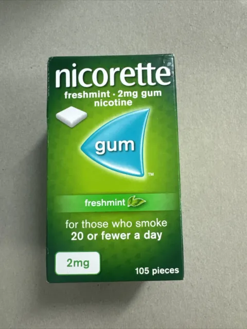 Nicorette Freshmint Sugar Free Nicotine Gum, 2mg - Pack of 105 pieces