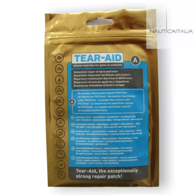 Tear Aid Tipo A - Kit Riparazione Gommoni Neoprene E Tessuti ( Non Per Pvc)