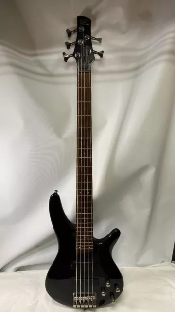 Ibanez SDGR SR305IPT 5 String Bass Guitar Black Metallic w/ Gig Bag Used Japan