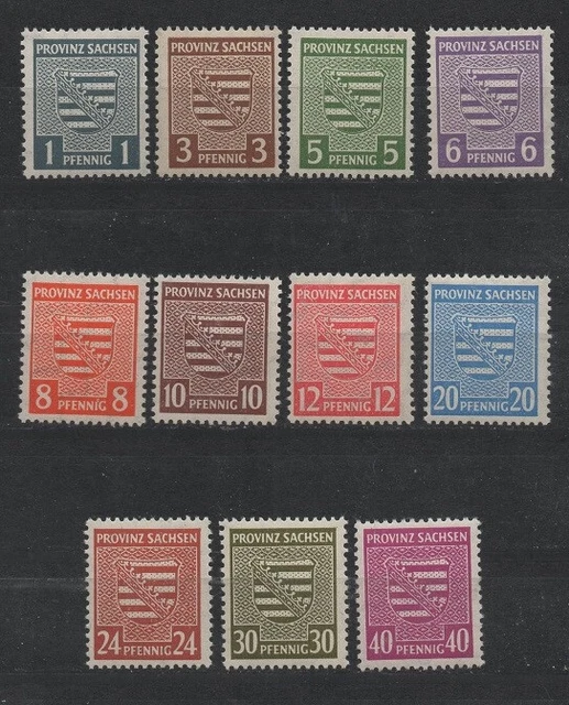 SBZ-Provinz Sachsen 73X - 84X - ohne 80X (Freimarken) postfrisch