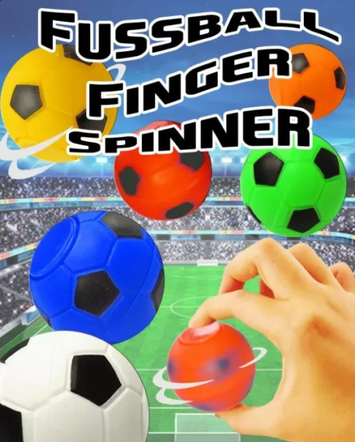 10 Fußball Finger Fidget Spinner - Kinder Geburtstag - give away - Mitgebsel
