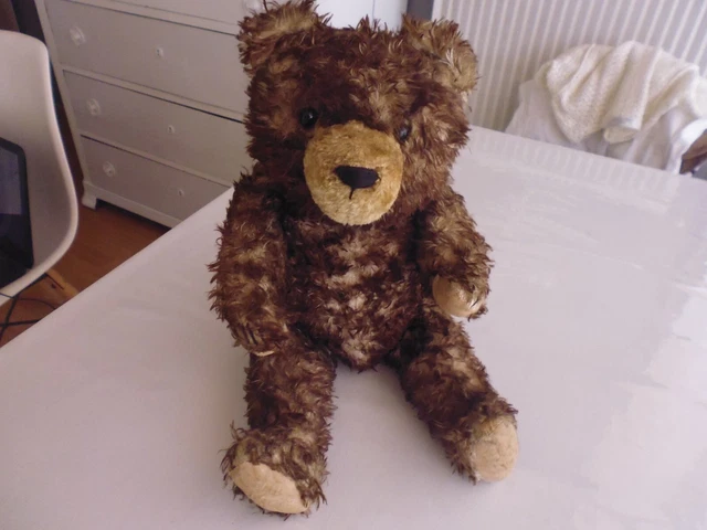 Vintage Antique Teddy Bear – Grand Ours Peluche Ancien Rembourrage Paille – Collection