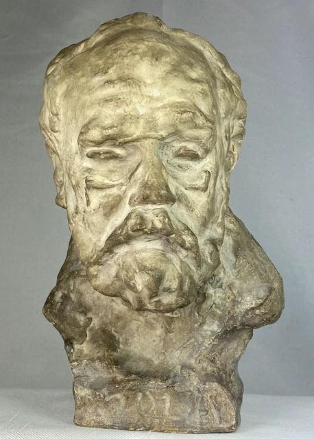 BERNHARD HOETGER (1874-1949) Superbe & RARE SCULPTURE Terre cuite Emile ZOLA