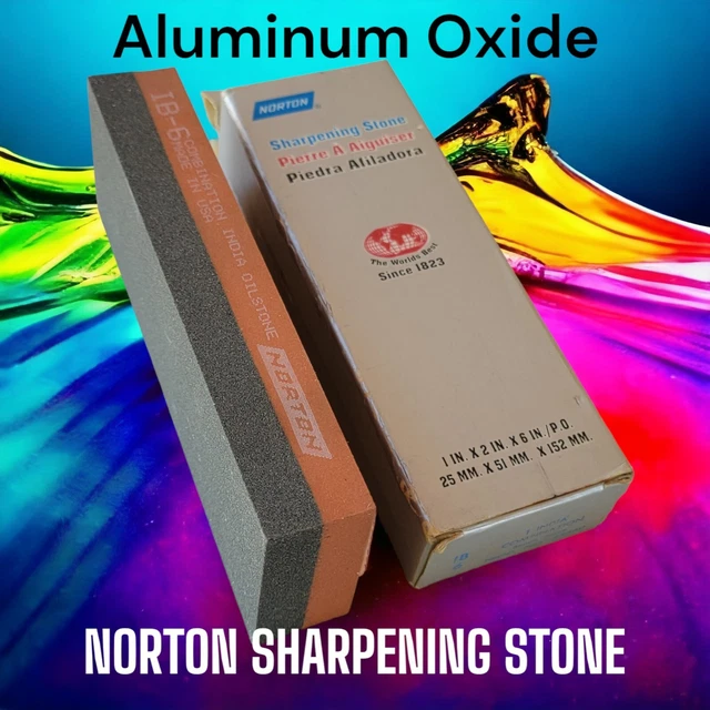 Norton IB6 Combination Course/Fine Aluminum Oxide Sharpening Stone, 6" x 2" x 1"