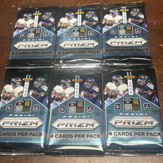 (6) 2022 Panini Prizm Football Blaster Single Pack, Brand New, Sealed Pack