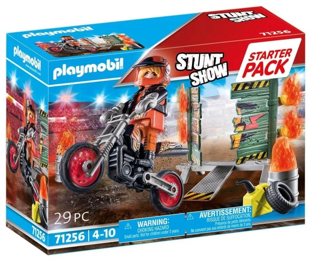 Playmobil 71039 Pilote et Quad - Stuntshow - Les quads - Tout Terrain Univers des Sports mécaniques - Les cascadeurs - Jouet de Course - Dès 4 Ans