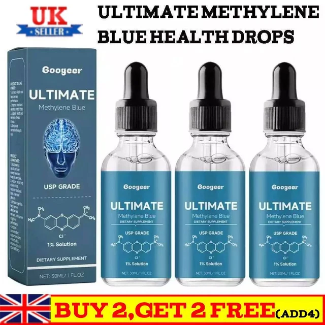 Ultimate Methylene Blue Health Drops 30 Ml Soluzione 1% Ad Alta Purezza, Supporto Immunitario
