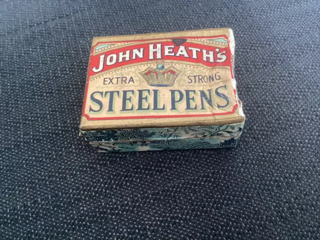 Vintage John Heath's  Extra Strong Steel Pens - Box Only